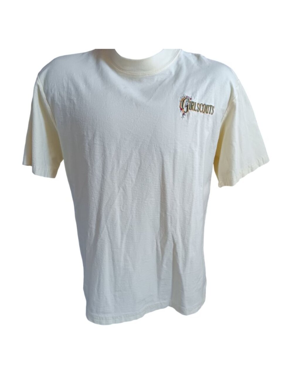 Vintage T-Shirt Women's 14-16 Girl Scouts Large Embroidered Logo USA Cotton 90s